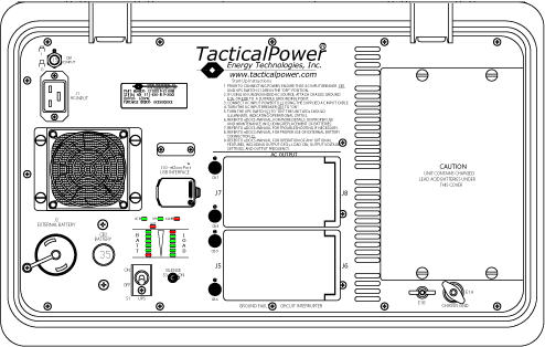 Tactical UPS Front Panel Layout